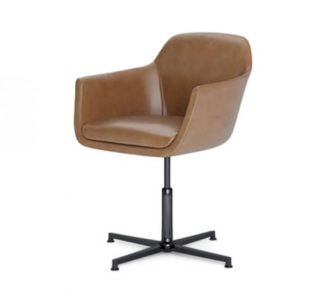metal leg bar stool with leather upholstery