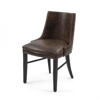 Fine dining chair upholstered seat and back