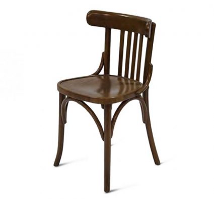 Wooden side chair with frame back