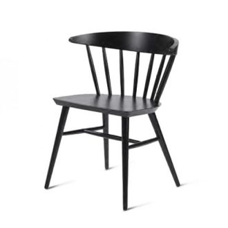 Beech leg frame side chair black