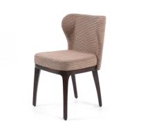 Fine dining chair upholstered seat and back